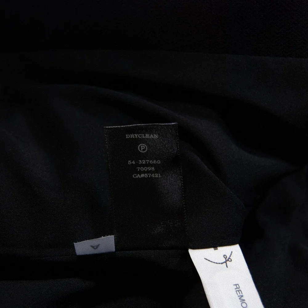 Ann Taylor Black Ruffle Front Blazer Jacket Size 6‎ Career Office Removable